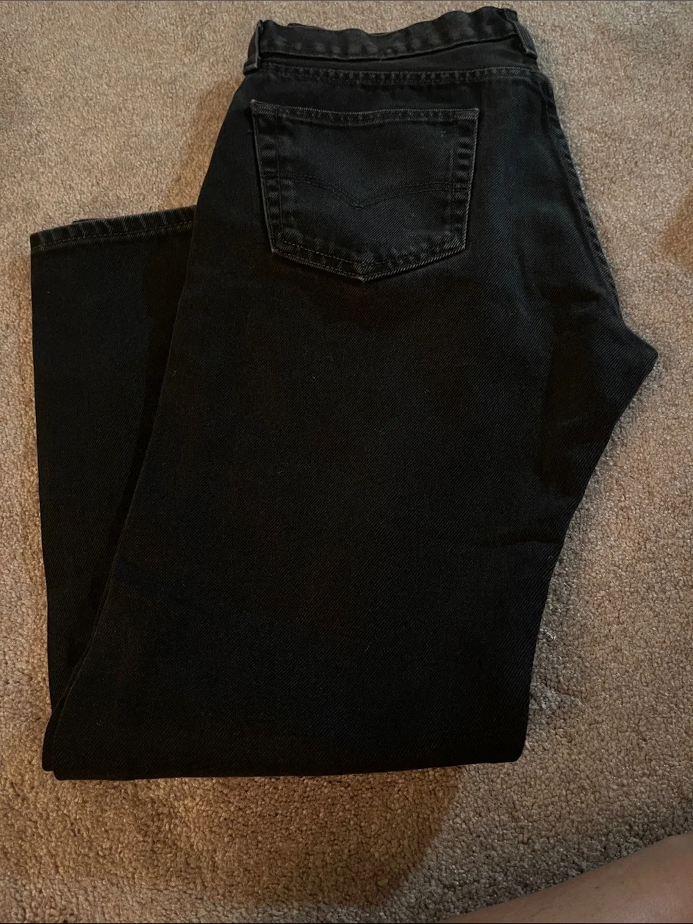 Levi's Black Straight-Leg Denim Jeans